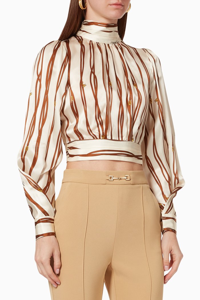 

Top in Logo Belt Satin, Multicolour