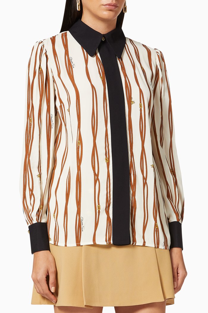 

Shirt in Logo Belt Viscose, Multicolour