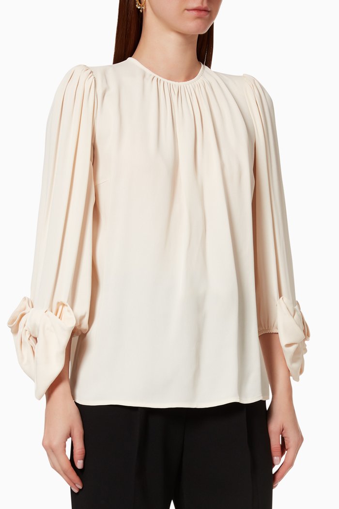 

Blouse in Viscose Georgette, White