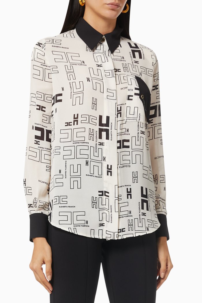 

Blouse in Logo Georgette, Multicolour