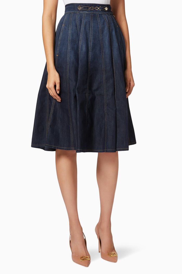 

Midi Skirt in Denim, Blue