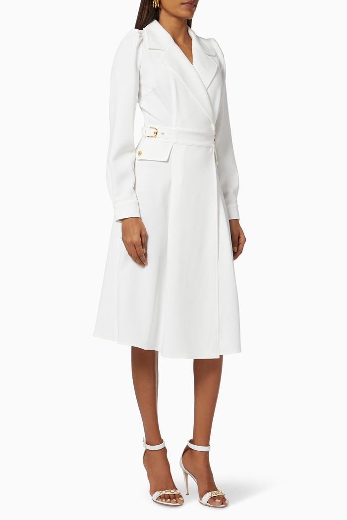 

Coat Dress in Crêpe, White