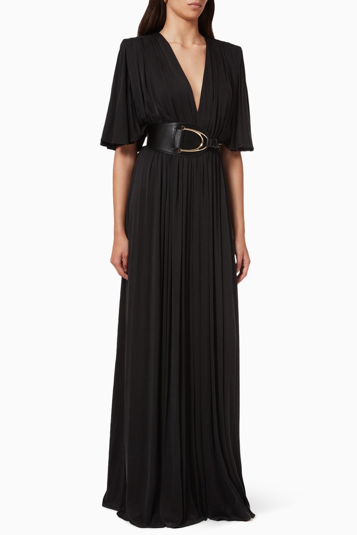 

Maxi Dress in Cupro Jersey, Black