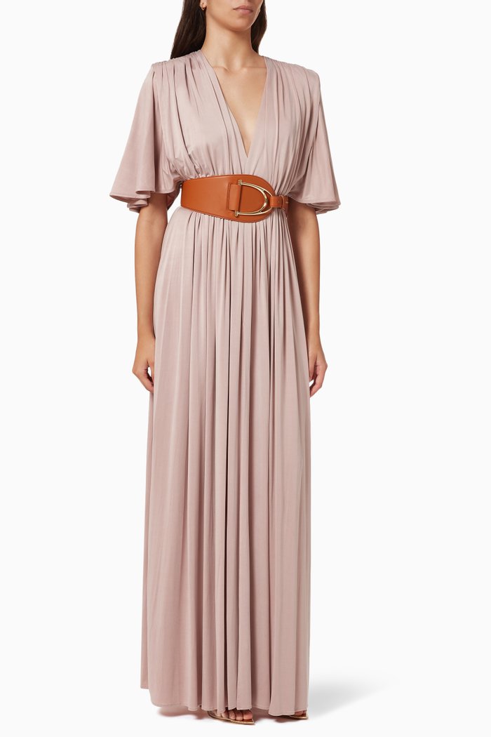 

Maxi Dress in Cupro Jersey, Pink