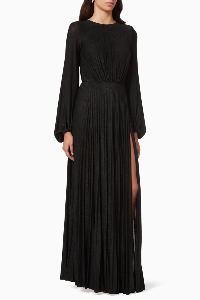 

Maxi Dress in Lamé Jersey, Black