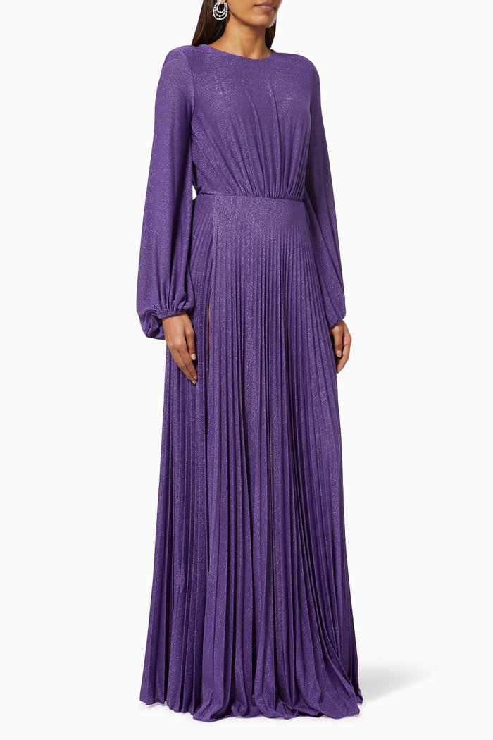 

Maxi Dress in Lamé Jersey, Purple