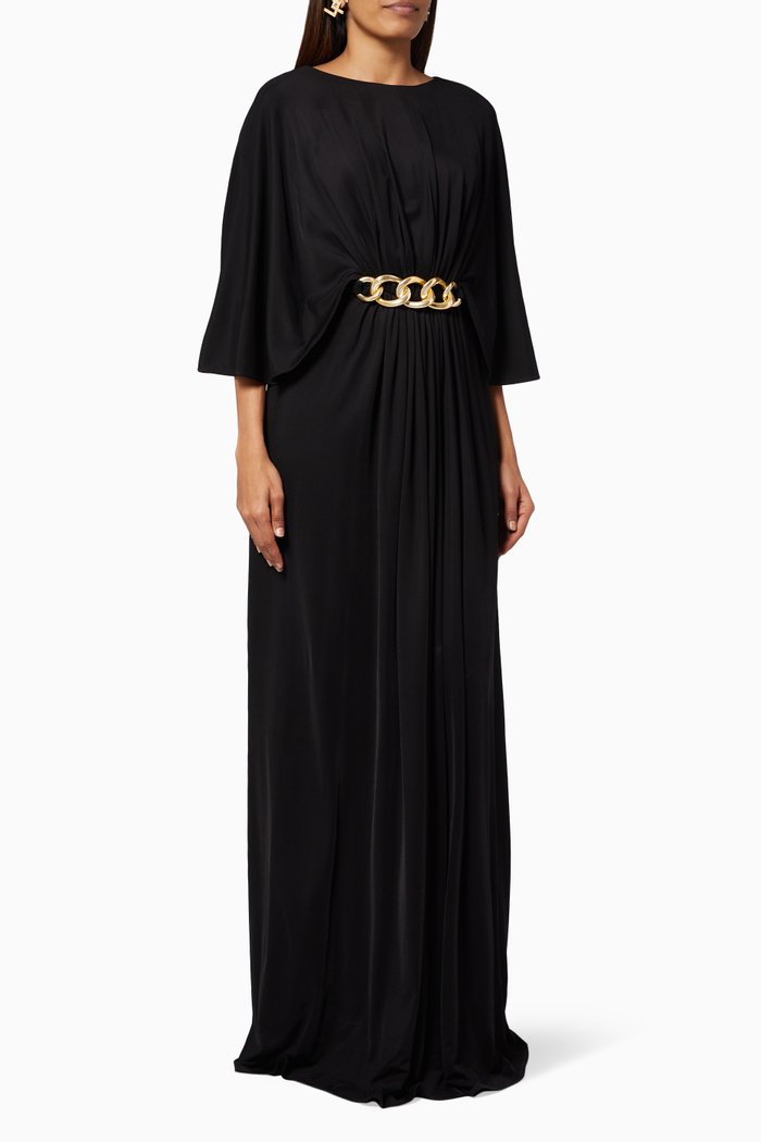 

Maxi Dress in Viscose Jersey, Black