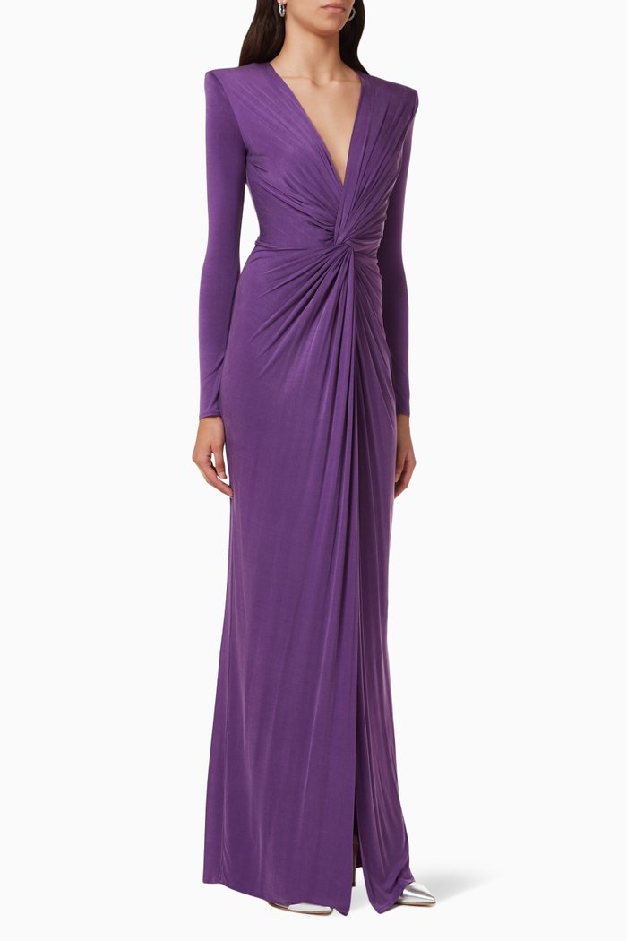 

Gown in Cupro Jersey, Purple