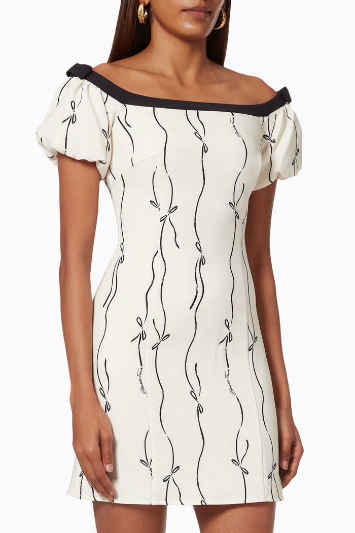 

Mini Dress in Bow Crêpe, Multicolour