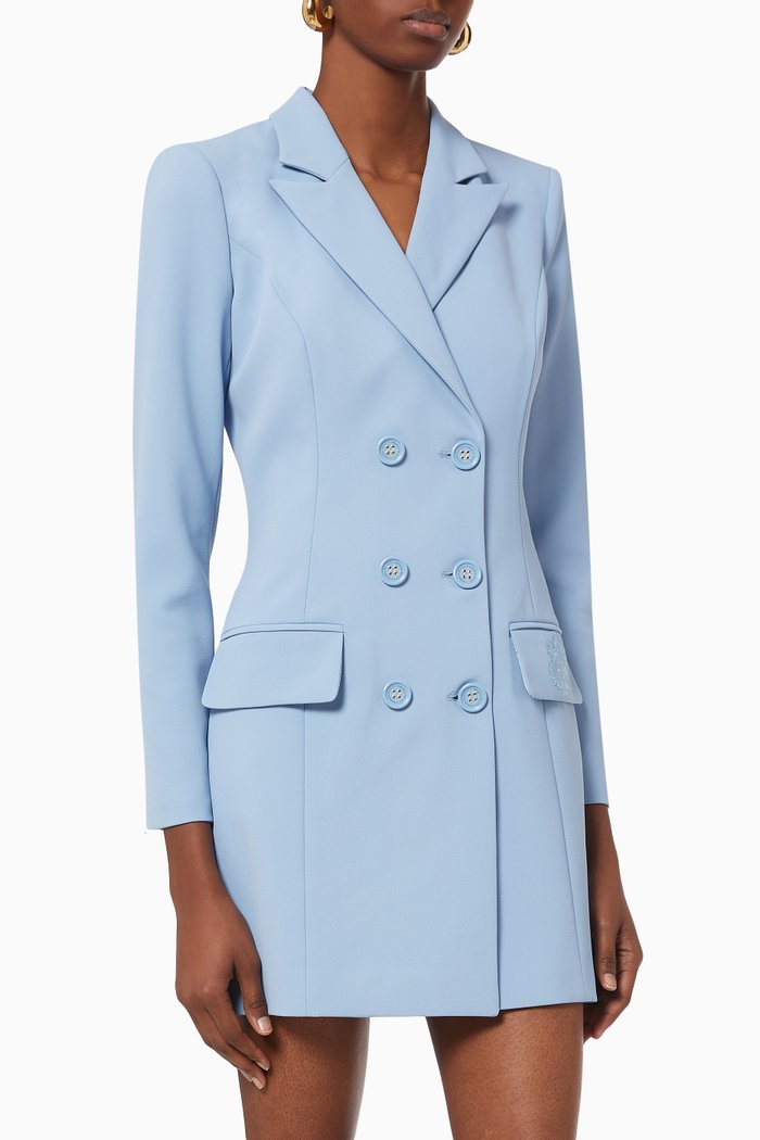 

Coat of Arms Coat Dress in Crêpe, Blue