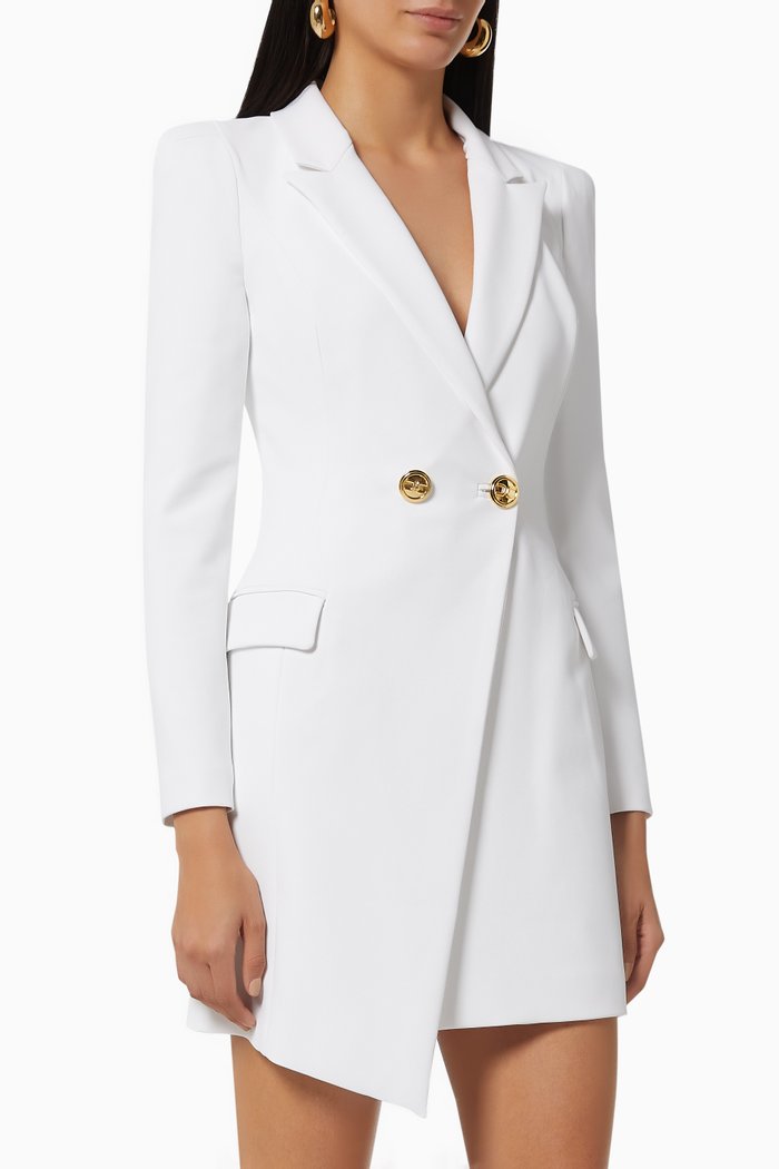 Coat Dress in Crêpe, White