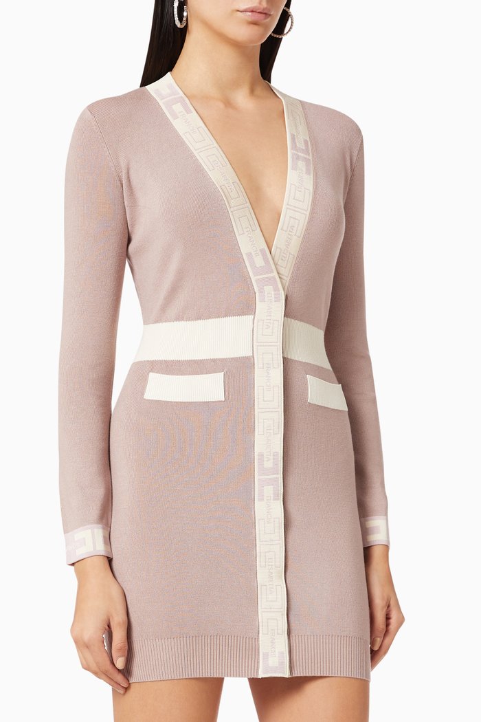 

Jacquard Logo Dress in Viscose Knit, Multicolour