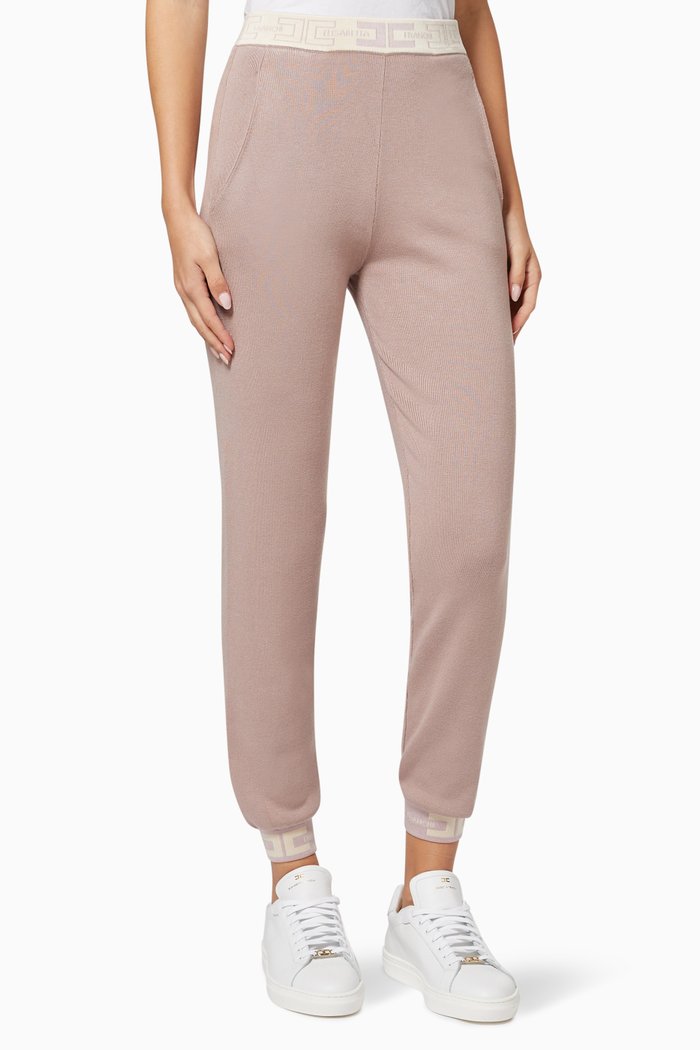 Sweatpants in Viscose Knit, Pink
