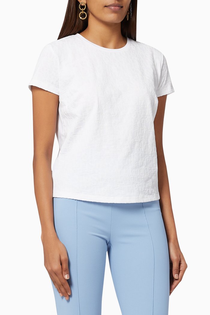 

T-shirt in Logo Lettering Cotton, White