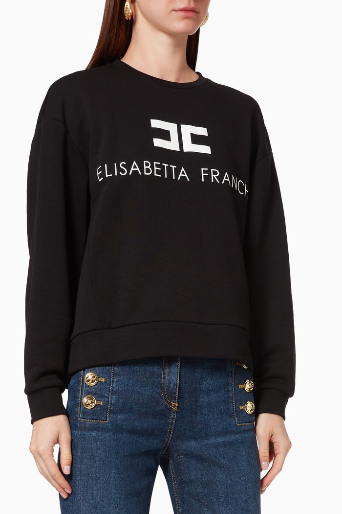 

Logo Sweatshirt in Cotton Terry, Black