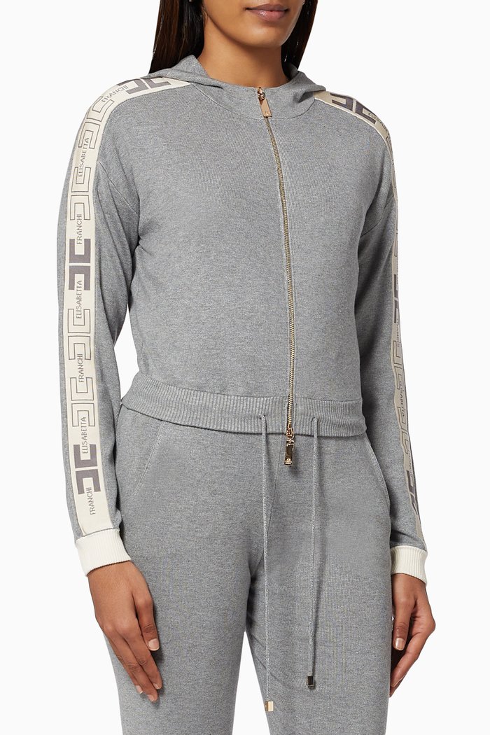 

Sweatshirt in Viscose Knit, Grey