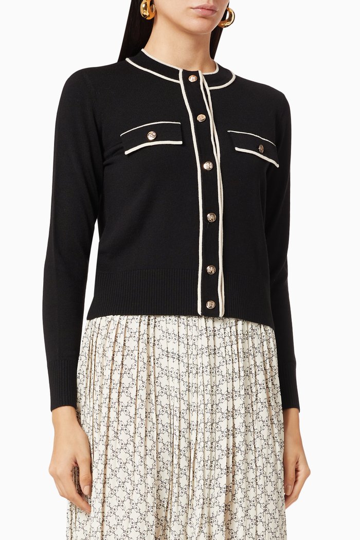 

Cardigan in Wool Blend, Black