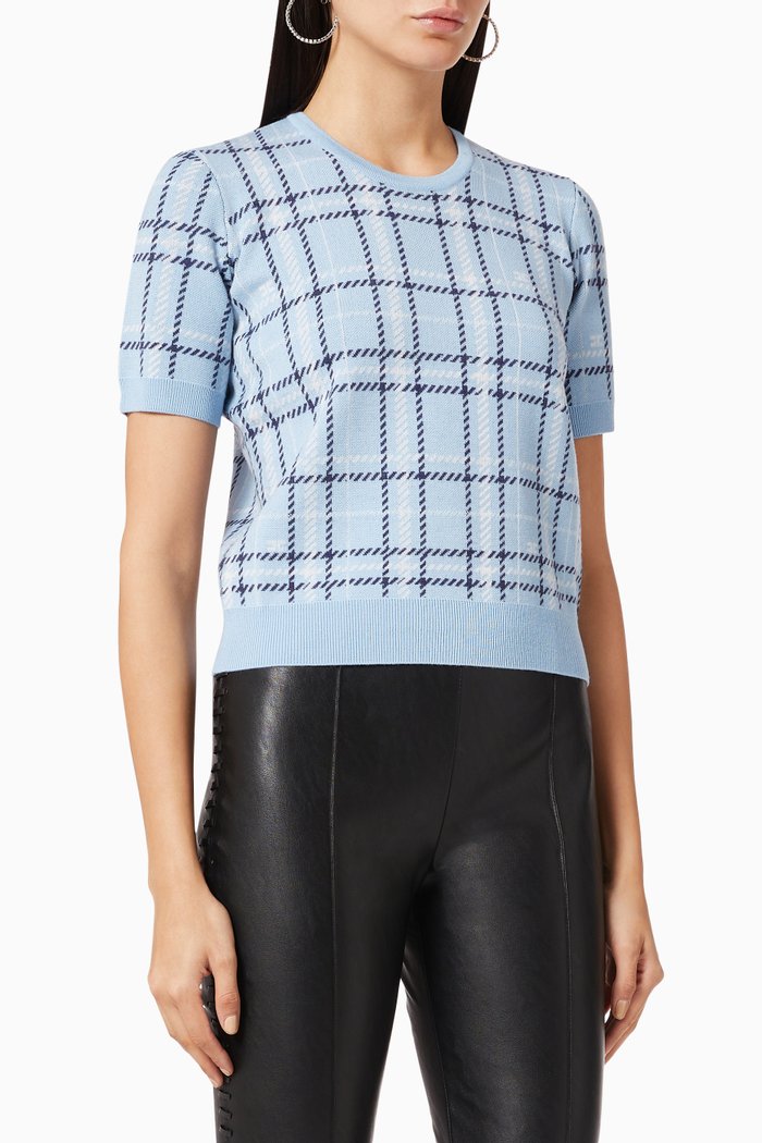 

Tartan Crewneck in Jacquard Wool, Multicolour