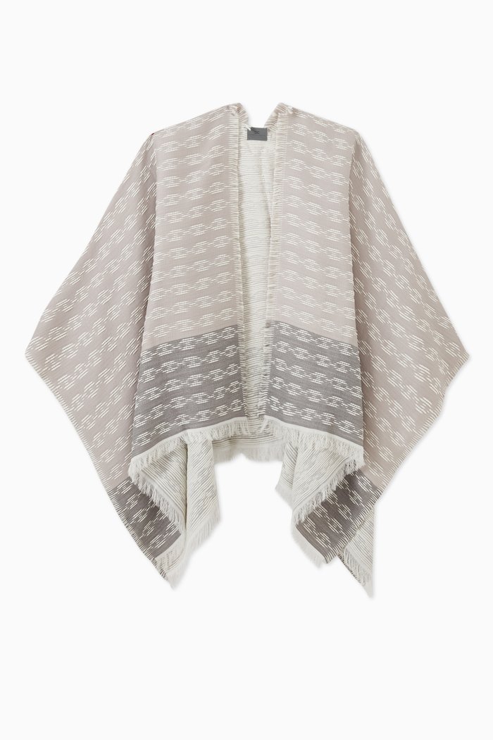 Cape in Horse Bit Chain Jacquard, Grey