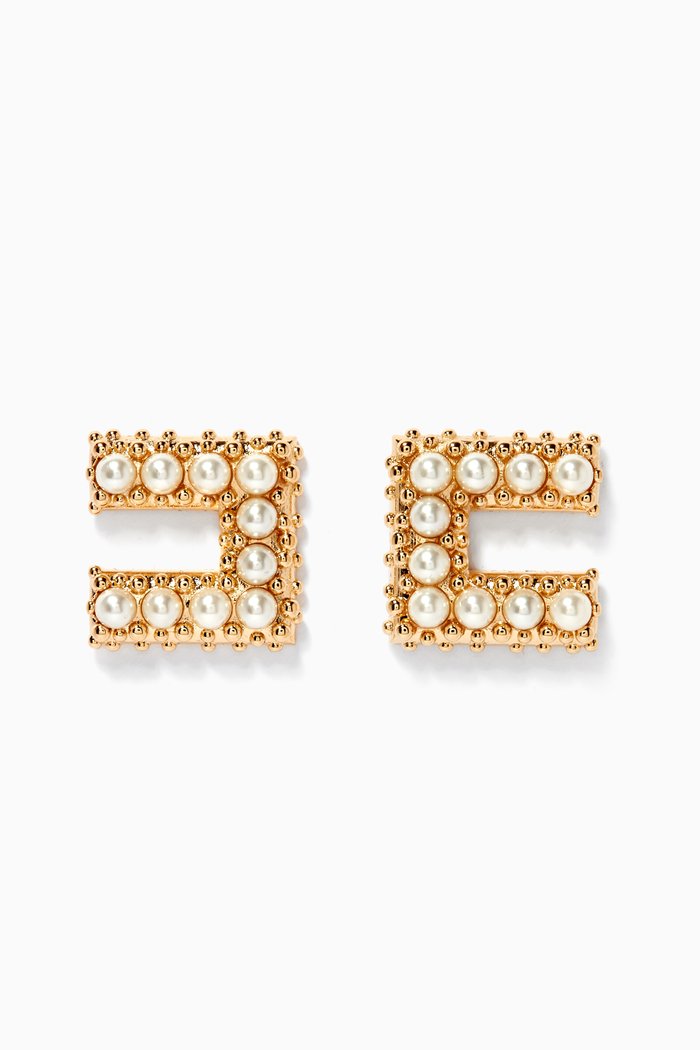 

Pearl Stud Earrings, Gold