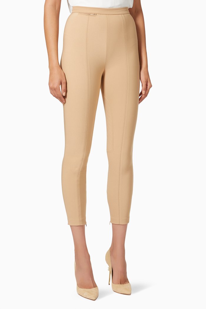 

Skinny Pants in Technical Drill Fabric, Brown