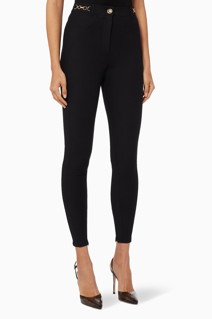 

Skinny Pants in Viscose Blend, Black