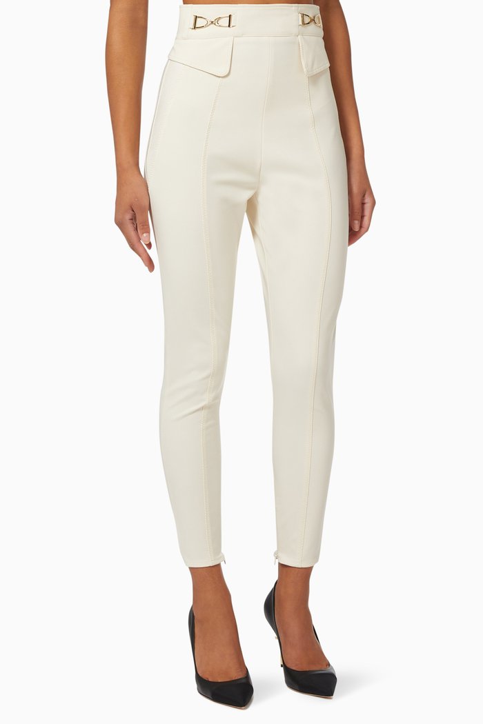 

Skinny Pants in Bi-elastic Fabric, White