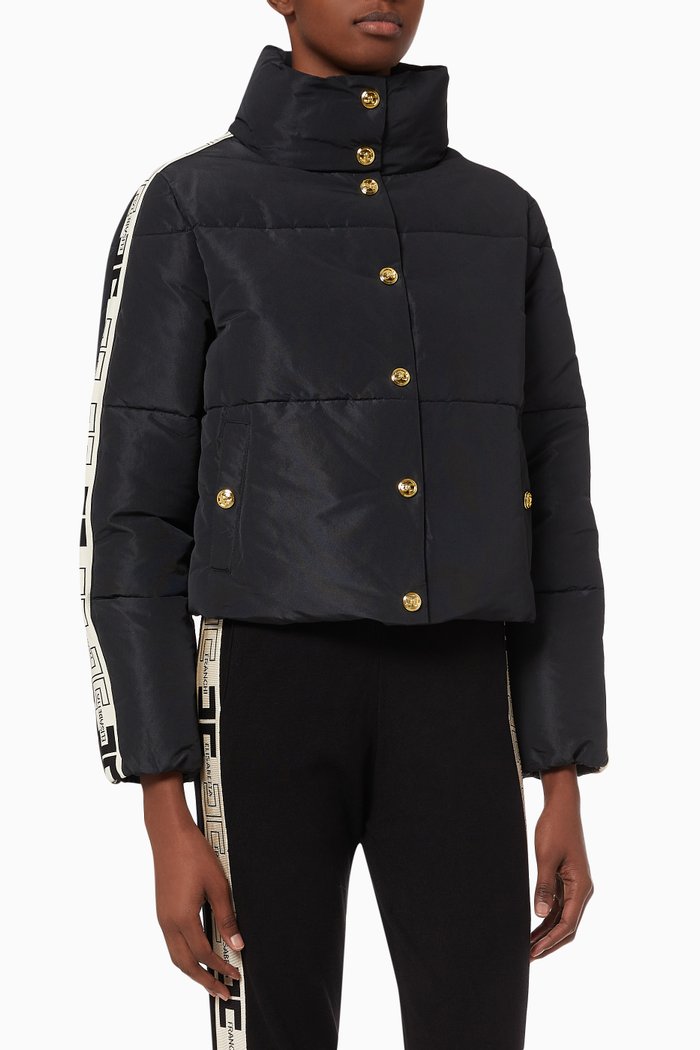 

Quilted Short Jacket in Nylon, Black