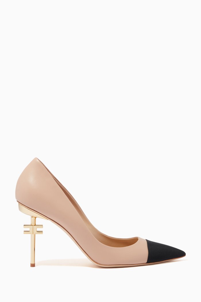 

Pumps 90 with Sculpted Logo Heel in Nappa, Pink