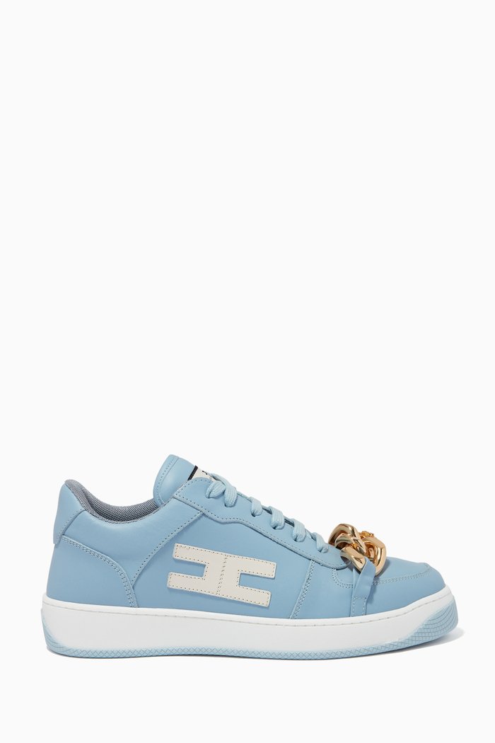 

Logo Sneakers in Leather, Blue
