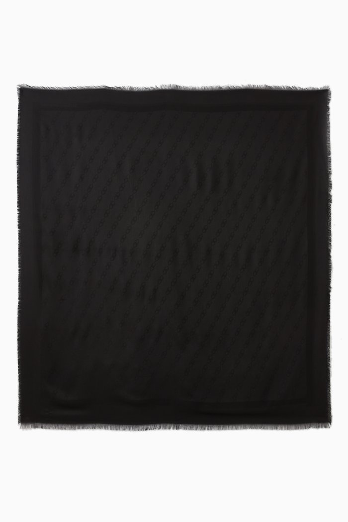 

Scarf in Horse Bit Chain Jacquard, Black