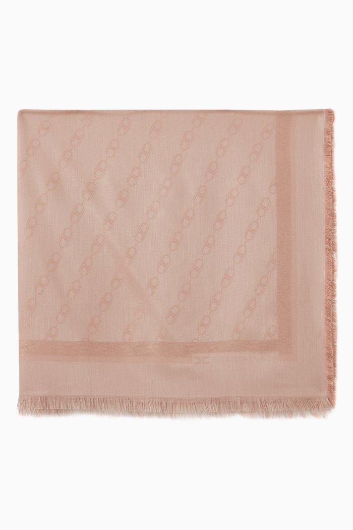 

Scarf in Horse Bit Chain Jacquard, Pink