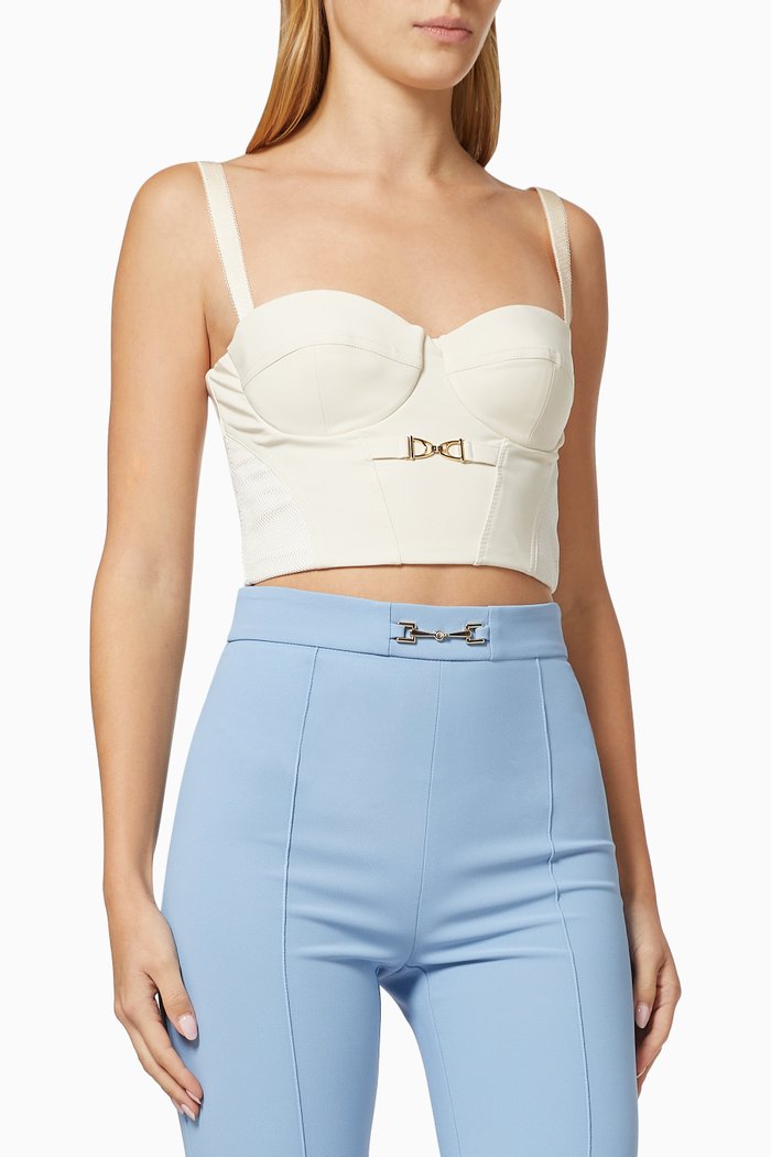 

Bustier Crop Top, White