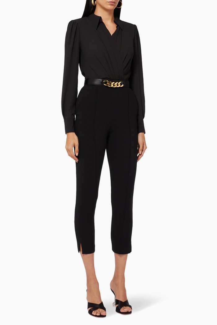 Divisible Jumpsuit in Georgette & Crêpe, Black