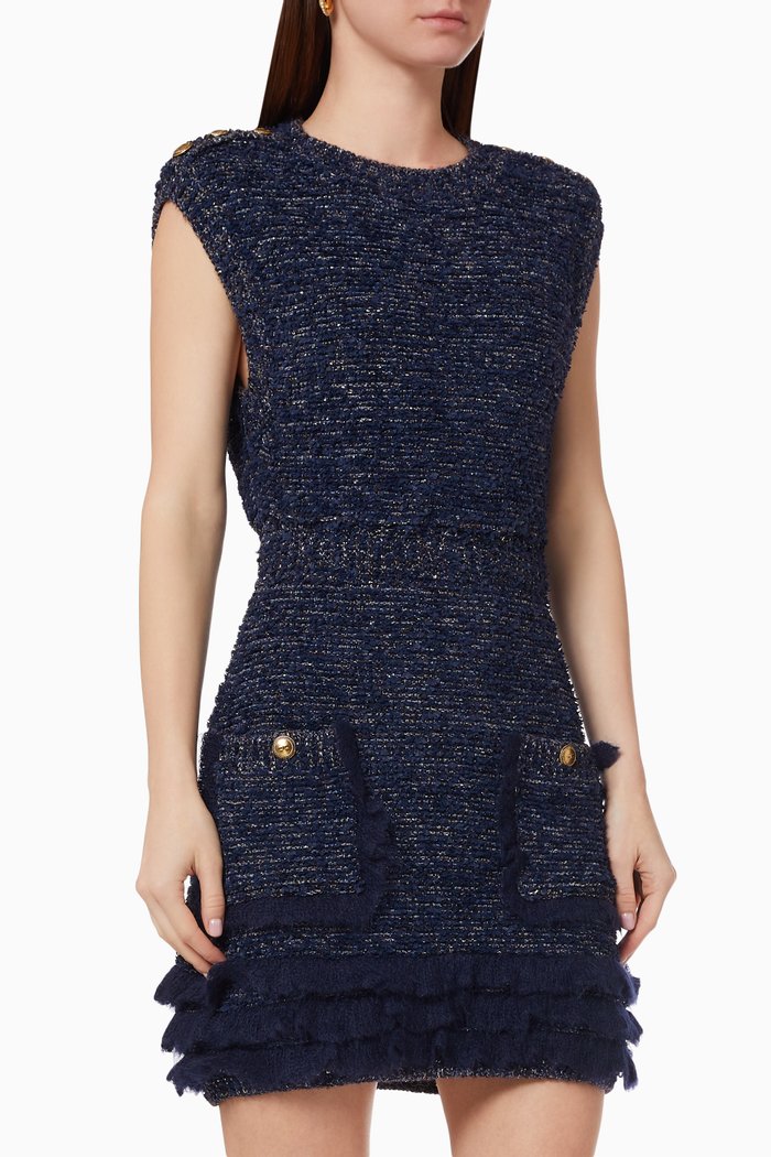 

Mini Dress in Tweed, Blue