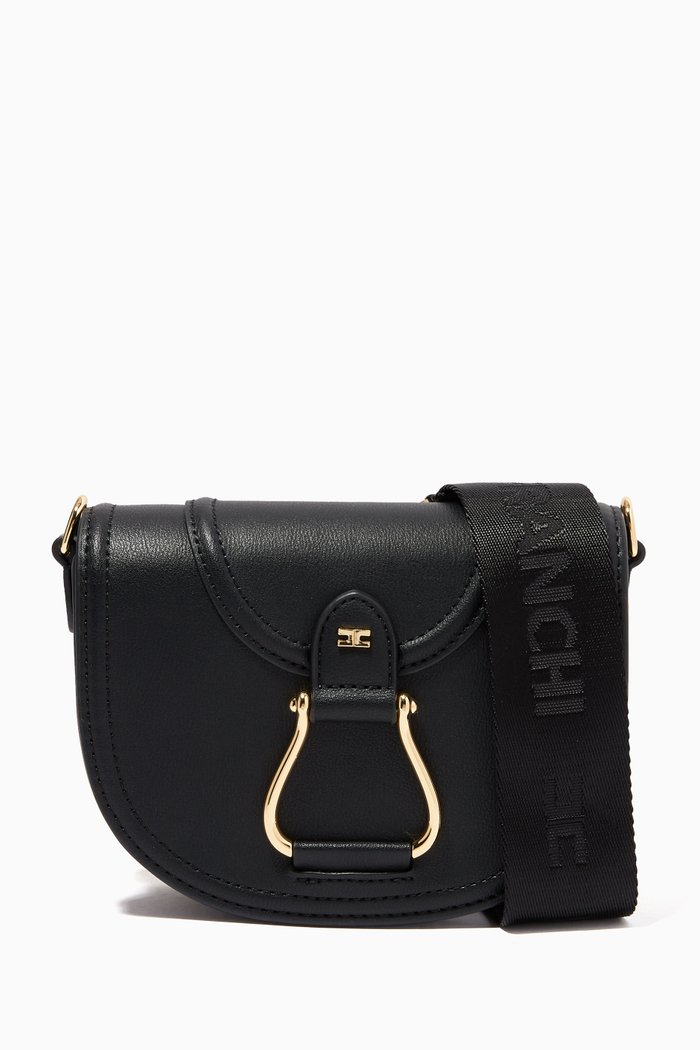 

Shoulder Bag in Faux Leather, Black