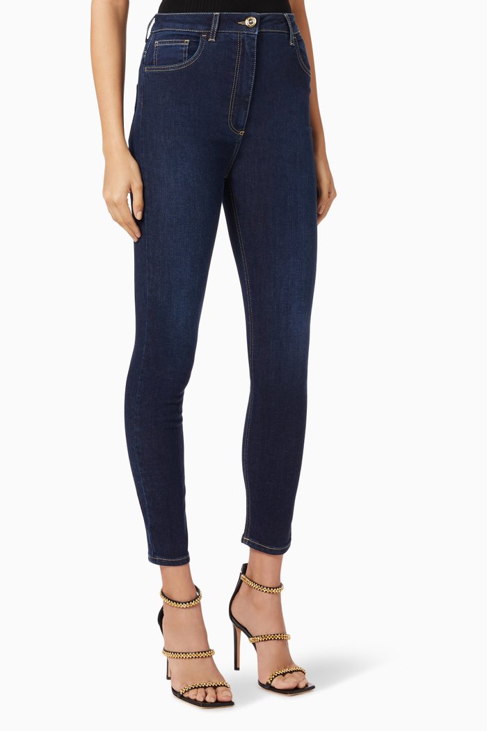 

Skinny Jeans in Cotton Denim, Blue