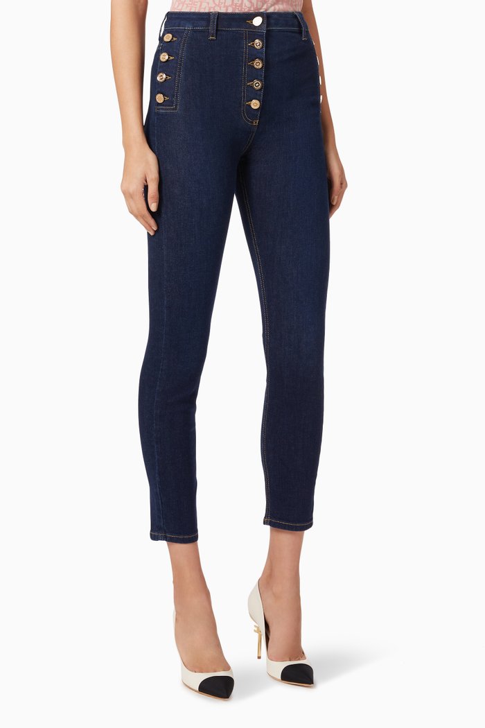 

Skinny Jeans in Cotton Denim, Blue
