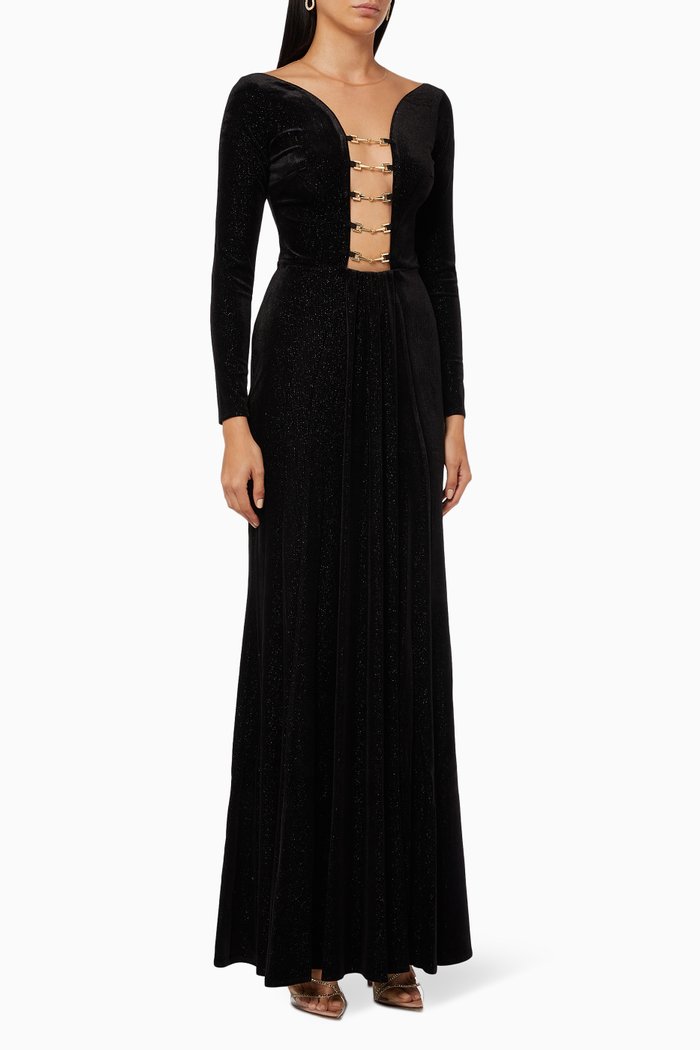 

Gown in Lurex Velvet, Black