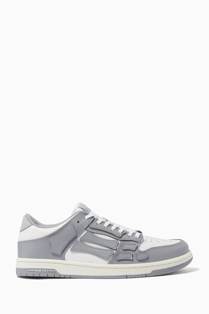

Skel Top Low Sneakers in Calf Leather, Grey