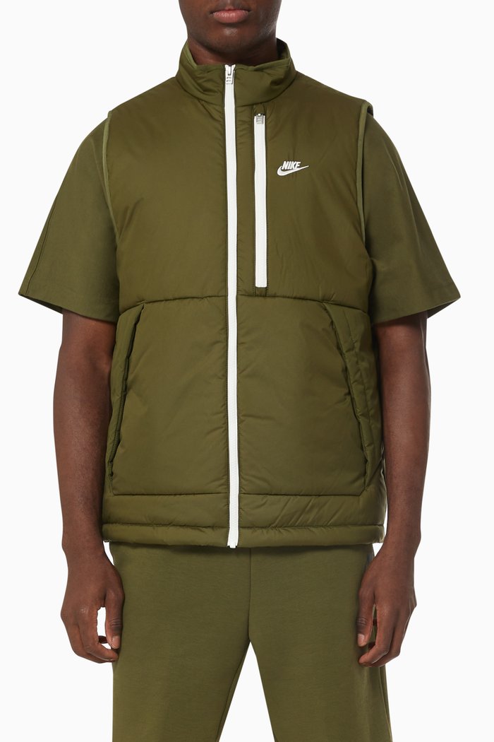 

Therma-FIT Legacy Hooded Gilet in Recycled Nylon, Green