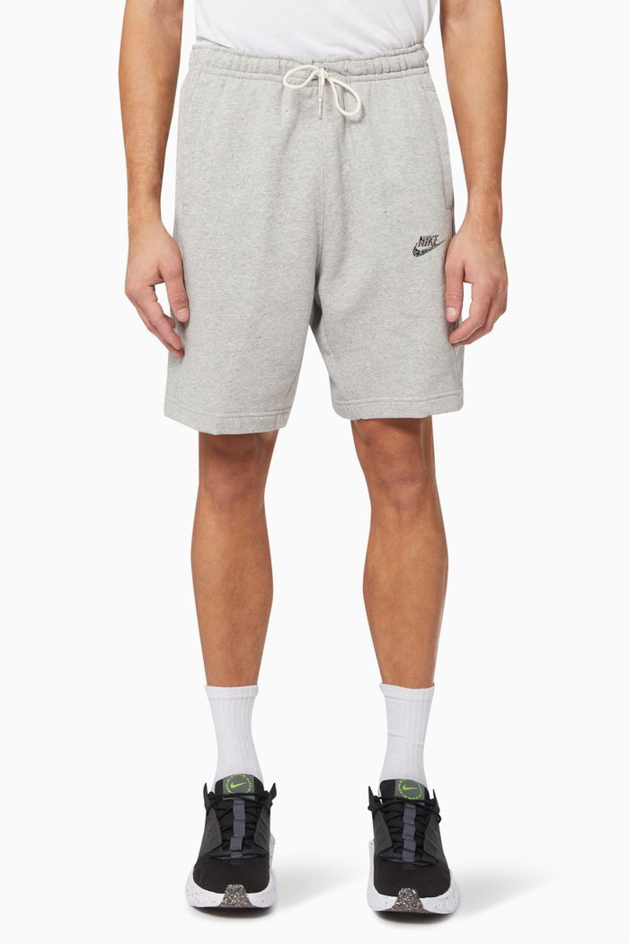 

Sportswear Revival Shorts in Recycled Cotton and Polyester, Grey
