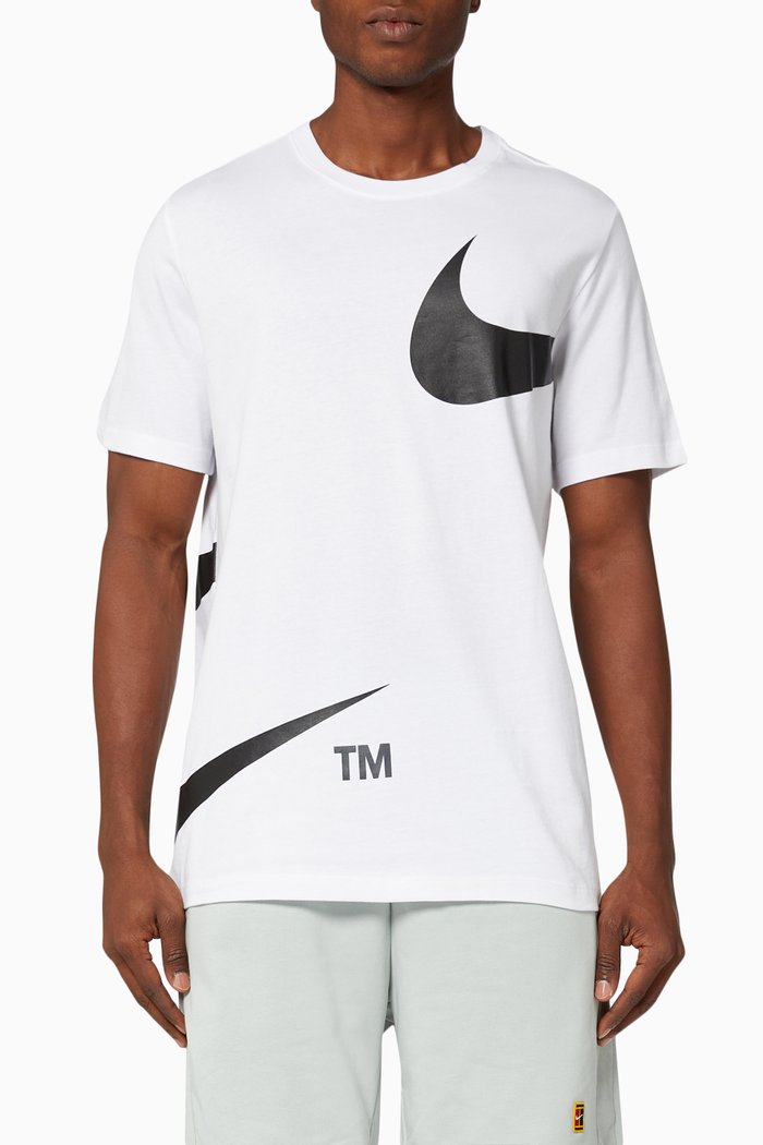 

Wrap Swoosh T-shirt in Cotton Jersey, White