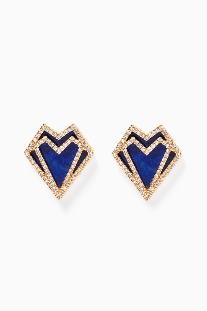 

My Heart Diamond Studs in 18kt Yellow Gold