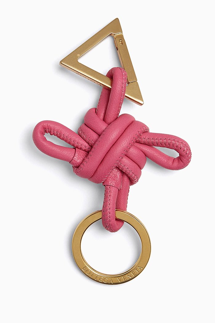 

Knotted Key Ring in Nappa, Pink