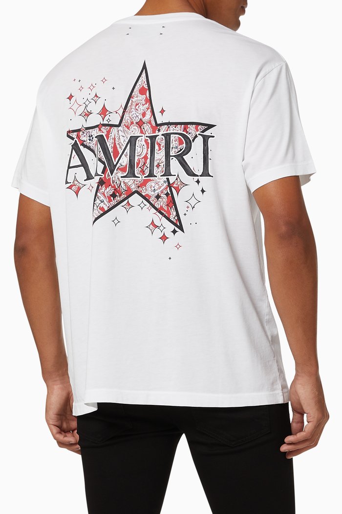 

Paisley Star T-shirt in Cotton, White