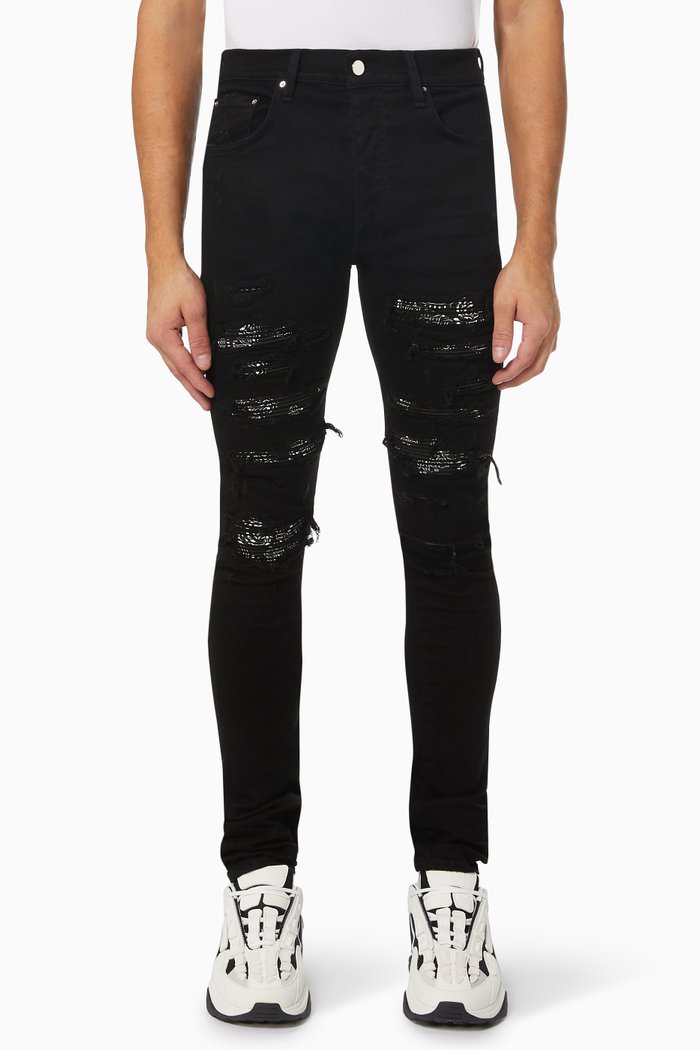 

Bandana Trasher Jeans in Stretch Denim, Black