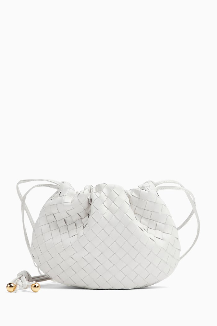 

Mini Bulb Bag in Intrecciato Nappa, White