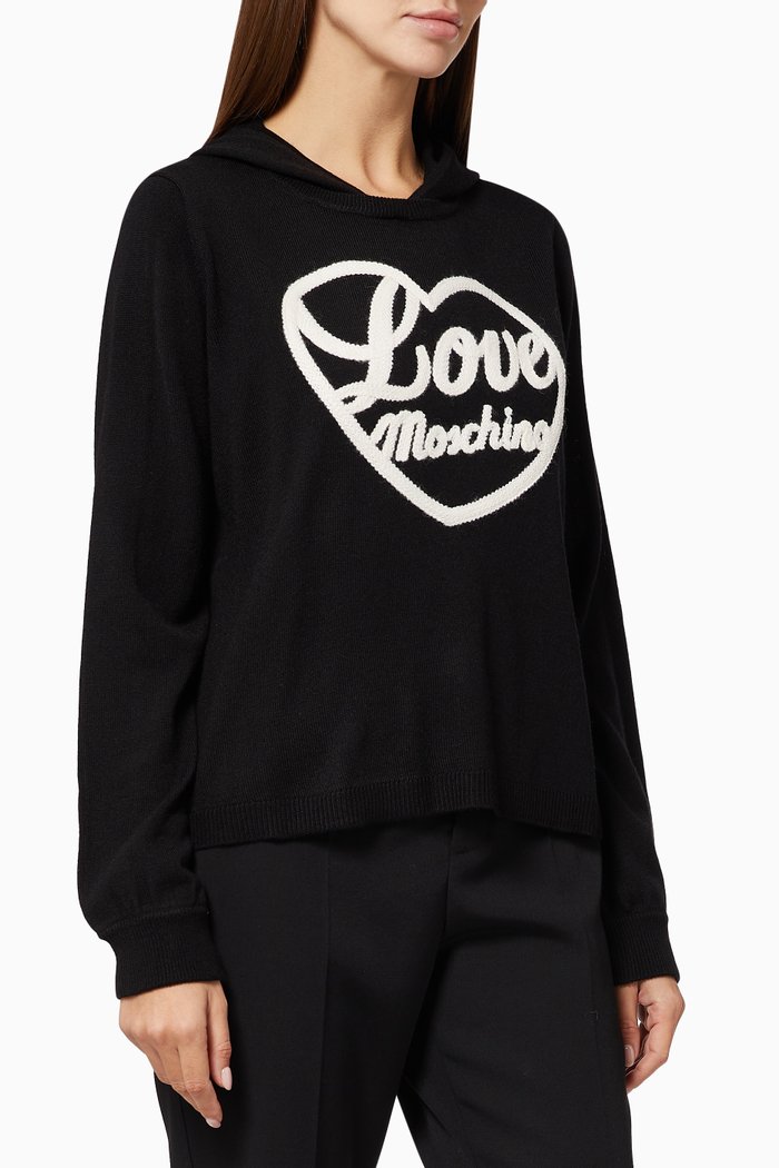 

Logo Hoodie in Cotton, Black