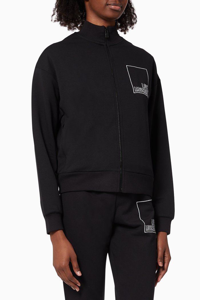 

3D Logo Track Jacket, Black